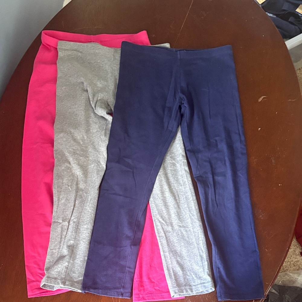 Faded Glory Kids Leggings - Pink, Gray, and Blue